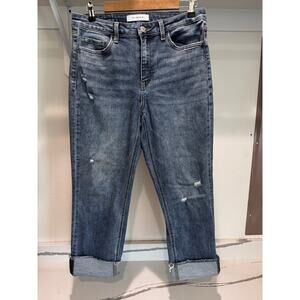 Klique B. Women's Straight Cropped Jeans High Rise Stretch Size 13